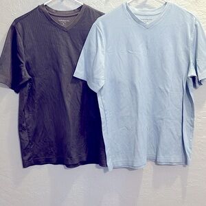 🆕 Men’s Croft & Barrow V-Neck Tee - Pack of 2 - Medium